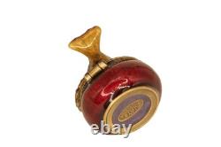 Vintage Jay Strongwater red bird crystal bird trinket box