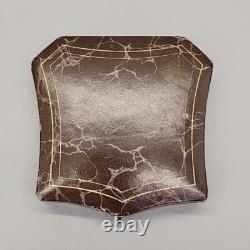 Vintage Jewelry Display Box Brown Leather Velvet Satin Lined St Louis Antique 4