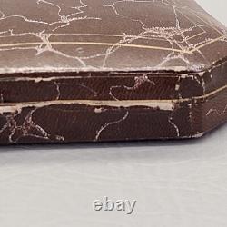 Vintage Jewelry Display Box Brown Leather Velvet Satin Lined St Louis Antique 4