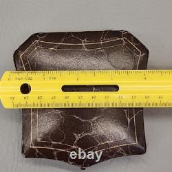 Vintage Jewelry Display Box Brown Leather Velvet Satin Lined St Louis Antique 4