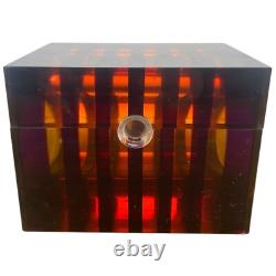 Vintage Jewelry Lucite Box Mid Century