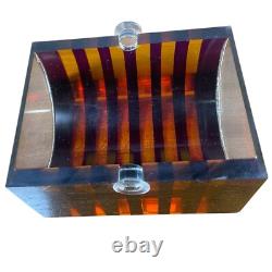 Vintage Jewelry Lucite Box Mid Century