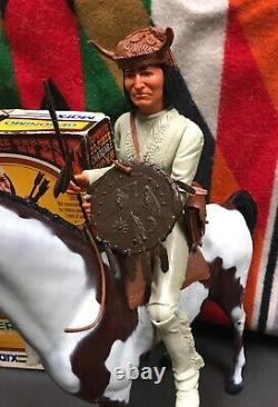 Vintage Johnny West GERONIMO IN BOTW BOX With Storm Cloud Horse Most Accessories