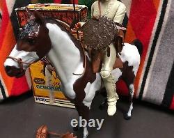 Vintage Johnny West GERONIMO IN BOTW BOX With Storm Cloud Horse Most Accessories