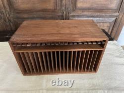 Vintage Kalmar Designs 20 Slot CD Teak Wood Box MCM Storage Eject Buttons Work