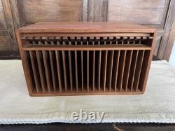 Vintage Kalmar Designs 20 Slot CD Teak Wood Box MCM Storage Eject Buttons Work