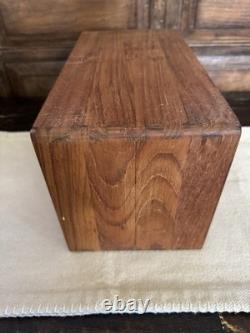 Vintage Kalmar Designs 20 Slot CD Teak Wood Box MCM Storage Eject Buttons Work