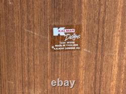 Vintage Kalmar Designs 20 Slot CD Teak Wood Box MCM Storage Eject Buttons Work