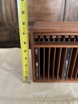 Vintage Kalmar Designs 20 Slot CD Teak Wood Box MCM Storage Eject Buttons Work