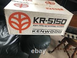 Vintage Kenwood KR-5150 AM-FM STEREO RECEIVER ORIGINAL BOX- TESTED- WORKING