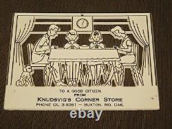 Vintage Knudsvig's Corner Store Buxton N Dakota 6 X 4 1/2 Plastic Wall Ad Sign