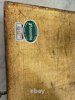 Vintage LARGE Gold FLORENTINE ITALIAN Wood Jewelry BOX Procession of the Magi