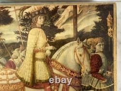 Vintage LARGE Gold FLORENTINE ITALIAN Wood Jewelry BOX Procession of the Magi