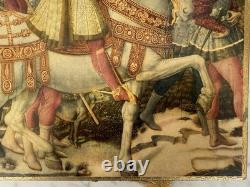 Vintage LARGE Gold FLORENTINE ITALIAN Wood Jewelry BOX Procession of the Magi