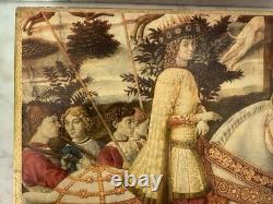 Vintage LARGE Gold FLORENTINE ITALIAN Wood Jewelry BOX Procession of the Magi