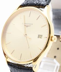 Vintage LONGINES Lyre L4.759.2 Gold 35mm Quartz Men's Watch Excellent Box JAPAN