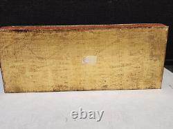 Vintage Large 14 3/4 Jewelry Box Italy Florence Gilt Wood Renaissance Scene
