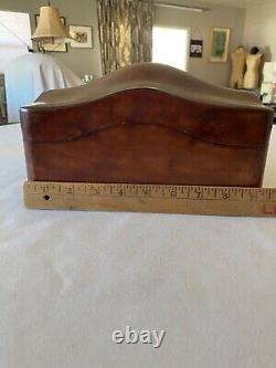 Vintage Large Moulded Solid Italian Leather Box by PAPINI Florence Italy