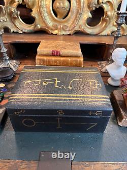 Vintage Leather Box Hand Painted with Archangel Seal of Samael