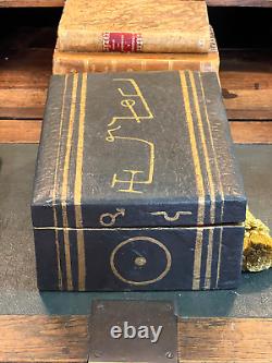 Vintage Leather Box Hand Painted with Archangel Seal of Samael