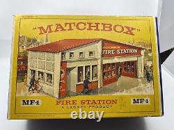 Vintage Lesney Matchbox MF-1 Fire Station with OG Box Made in England 1963-67