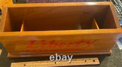 Vintage Liberty Wood Storage Box Desktop File Box -sailboat Box-edson USA