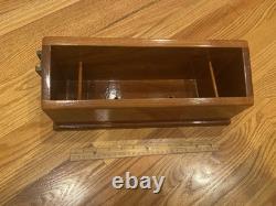 Vintage Liberty Wood Storage Box Desktop File Box -sailboat Box-edson USA
