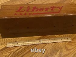 Vintage Liberty Wood Storage Box Desktop File Box -sailboat Box-edson USA