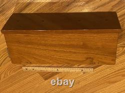 Vintage Liberty Wood Storage Box Desktop File Box -sailboat Box-edson USA