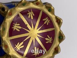 Vintage Limoges Chamart Peint Main Crown On Pillow Hinged Porcelain Box