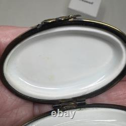 Vintage Limoges France Pheasant Trinket Box Chamart Bird Cottagecore