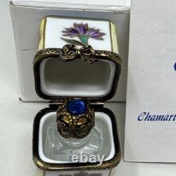 Vintage Limoges France Trinket Box Chamart Chest & Perfume Bottle Cottagecore