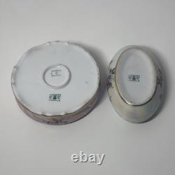 Vintage Limoges France Trinket Box Hand Painted Floral Lot of 2