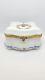 Vintage Limoges France Trinket Box With Flowers, 4 3/8 X 3 5/8 X 2 1/2