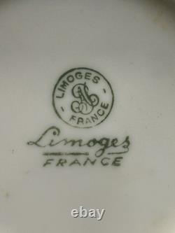 Vintage Limoges Porcelain Set Trinket Box Vanity Trey Coin Dish