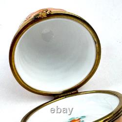 Vintage Limoges Rochard Beehive Porcelain Hinged Box Honeybees Hand Painted