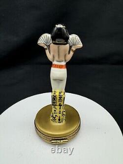 Vintage Limoges Rochard Egyptian Woman Trinket Box