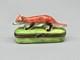 Vintage Limoges Rochard Fox Pill Trinket Box Rare