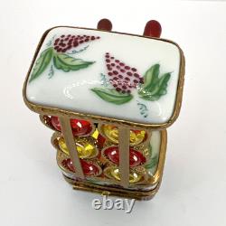 Vintage Limoges Wine Rack WithBottlesTrinket Box Numbered Peint Main France Rare