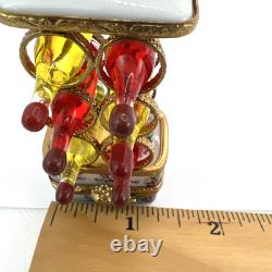 Vintage Limoges Wine Rack WithBottlesTrinket Box Numbered Peint Main France Rare
