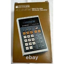 Vintage Lloyds Accumatic 322 Portable Electronic Calculator Brand New in Box