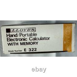 Vintage Lloyds Accumatic 322 Portable Electronic Calculator Brand New in Box