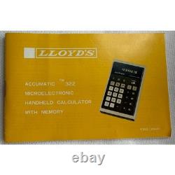 Vintage Lloyds Accumatic 322 Portable Electronic Calculator Brand New in Box