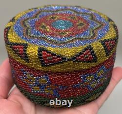 Vintage Lot of 6 Trinket Jewelry Boxes Various Sizes & Shapes Glass, Wood, beadw