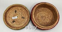 Vintage Lot of 6 Trinket Jewelry Boxes Various Sizes & Shapes Glass, Wood, beadw