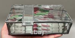 Vintage Lot of 6 Trinket Jewelry Boxes Various Sizes & Shapes Glass, Wood, beadw