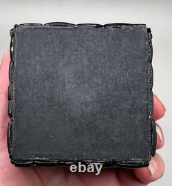 Vintage Lot of 6 Trinket Jewelry Boxes Various Sizes & Shapes Glass, Wood, beadw