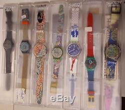 Vintage Lot of 7 Swatch Wristwatches, 1984-1992, Unused New in Boxes NOS