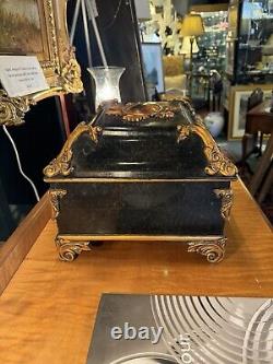 Vintage Louis XV Style Ornate Table Top Box with Aged Patina