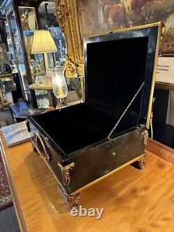 Vintage Louis XV Style Ornate Table Top Box with Aged Patina